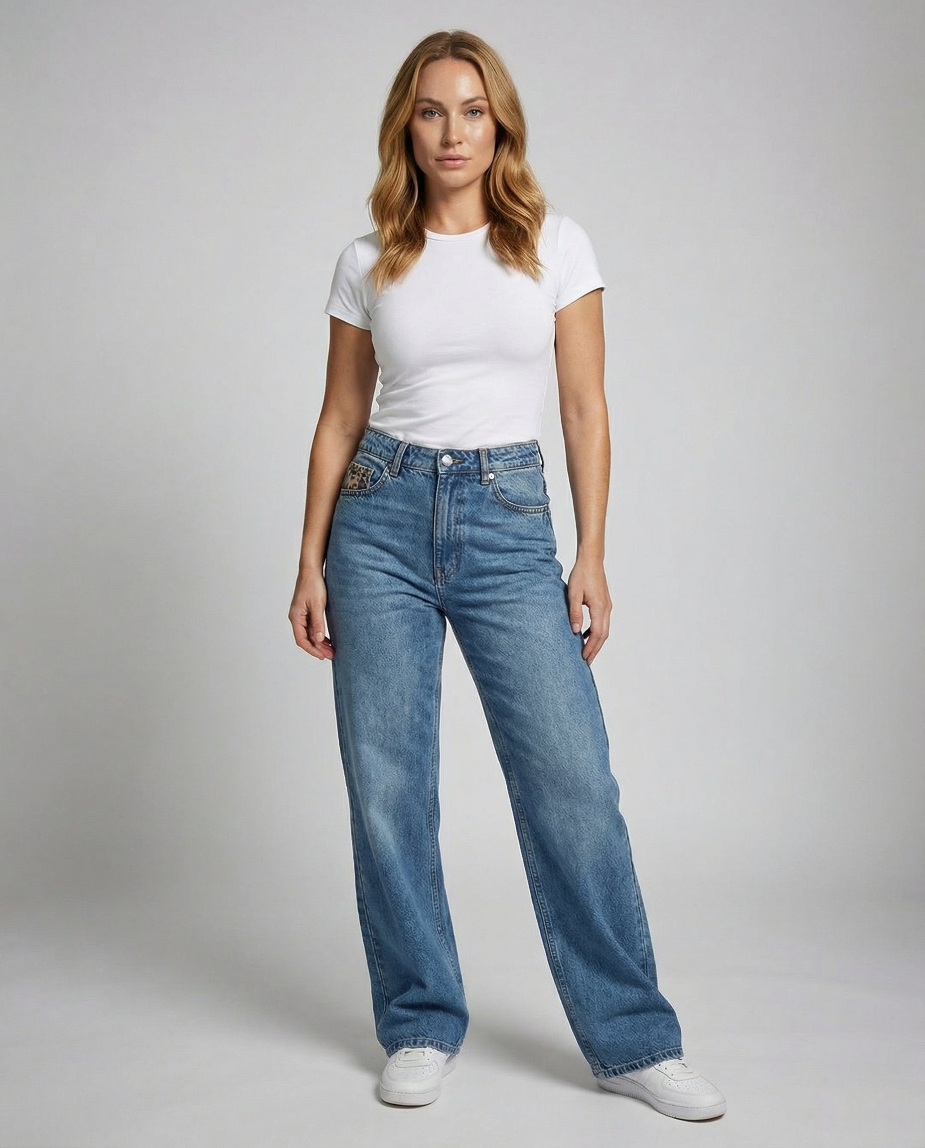 Leoparden Boyfriend Jeans Damen Retro Style - Eveloria