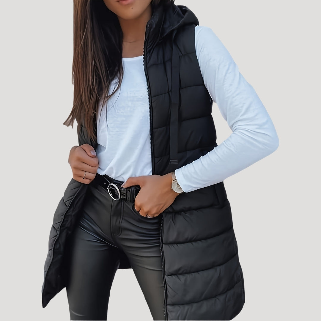 Damen Wintersteppweste mit Kapuze