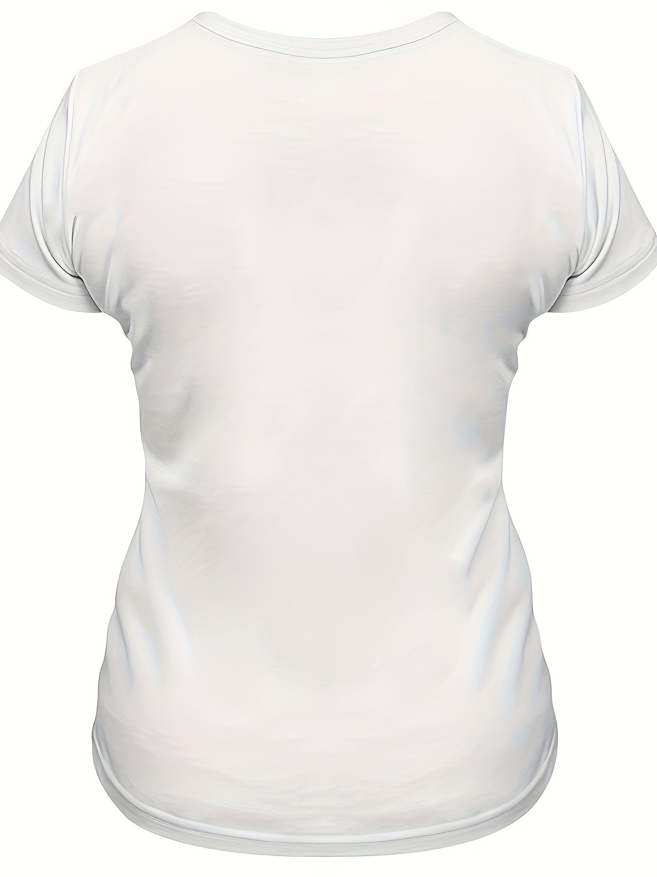 Damen T-Shirt mit Hühnerdruck Rundhalsausschnitt Kurze Ärmel Lässig - Eveloria