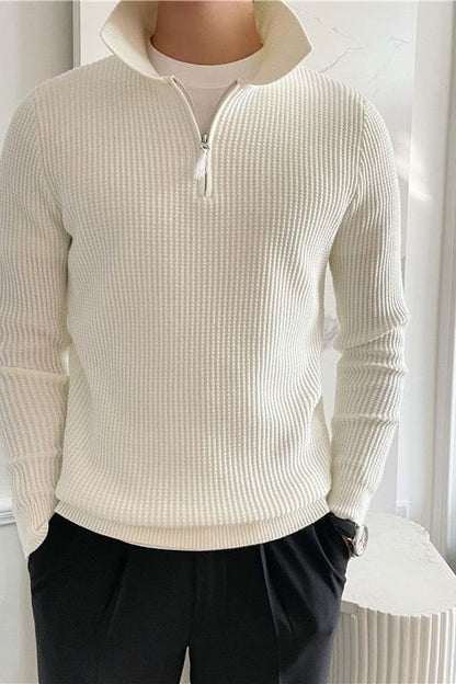Eveloria Herren Poloshirt Elegantes Baumwolle Weiß