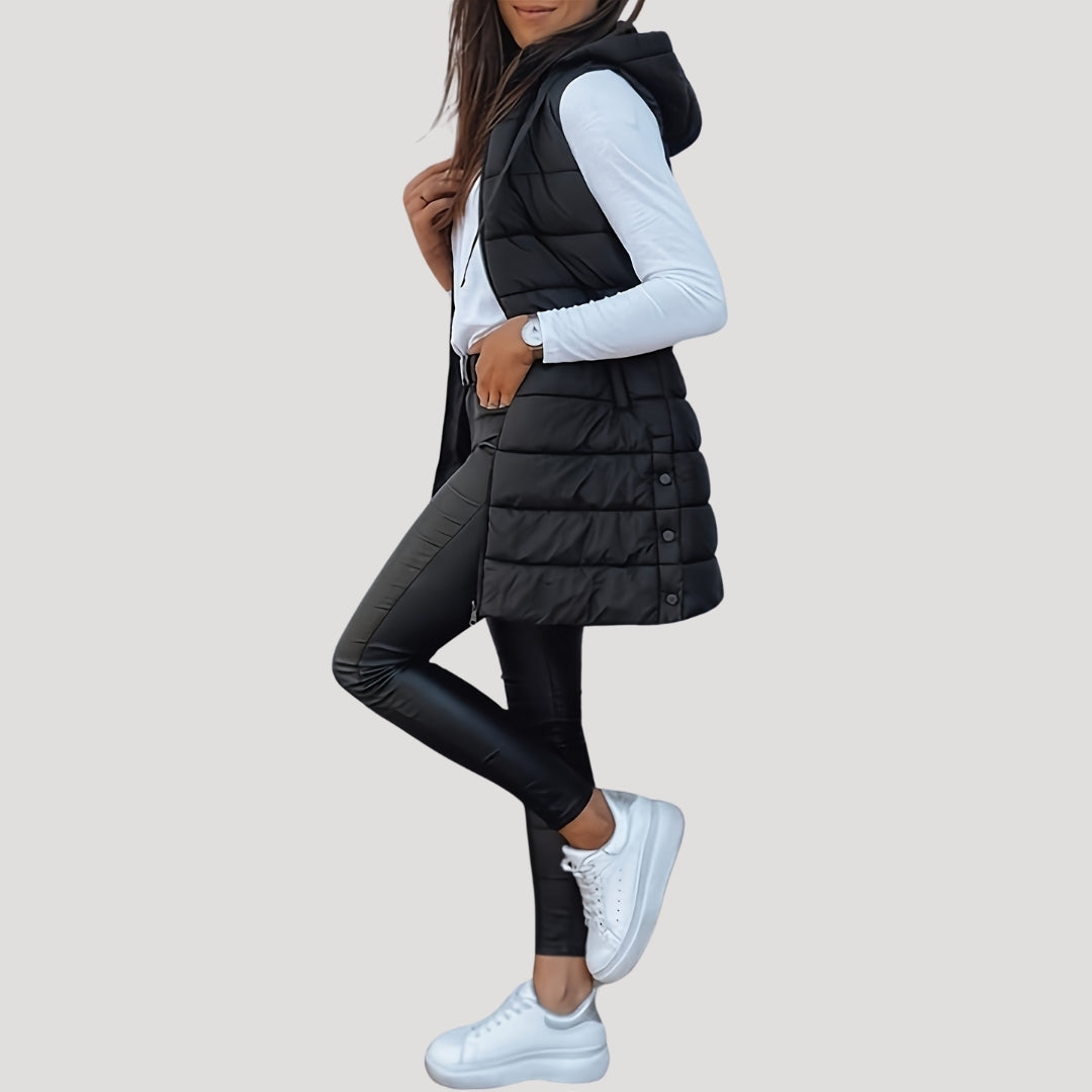 Damen Wintersteppweste mit Kapuze