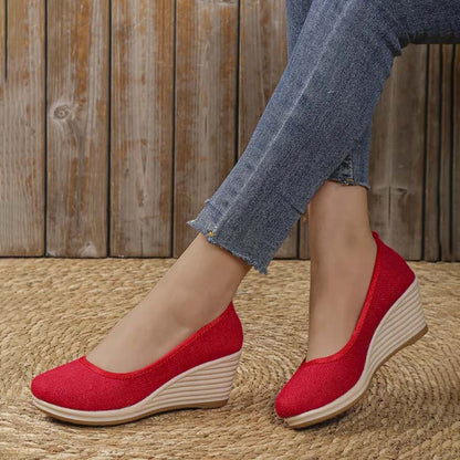 Eveloria Damen Keilschuhe Lässig