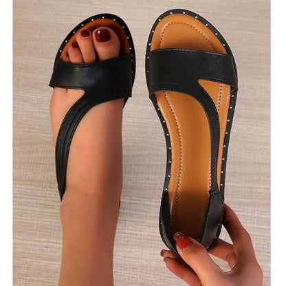 Eveloria Damen Steppers Sandalen Bezogene Absätze - Eveloria