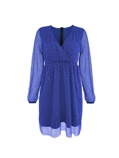 Eveloria Damen Mini Kleid Ballonärmel