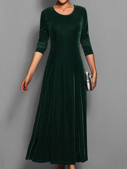 Damen Slim-Fit-Kleid Lang Vollständig
