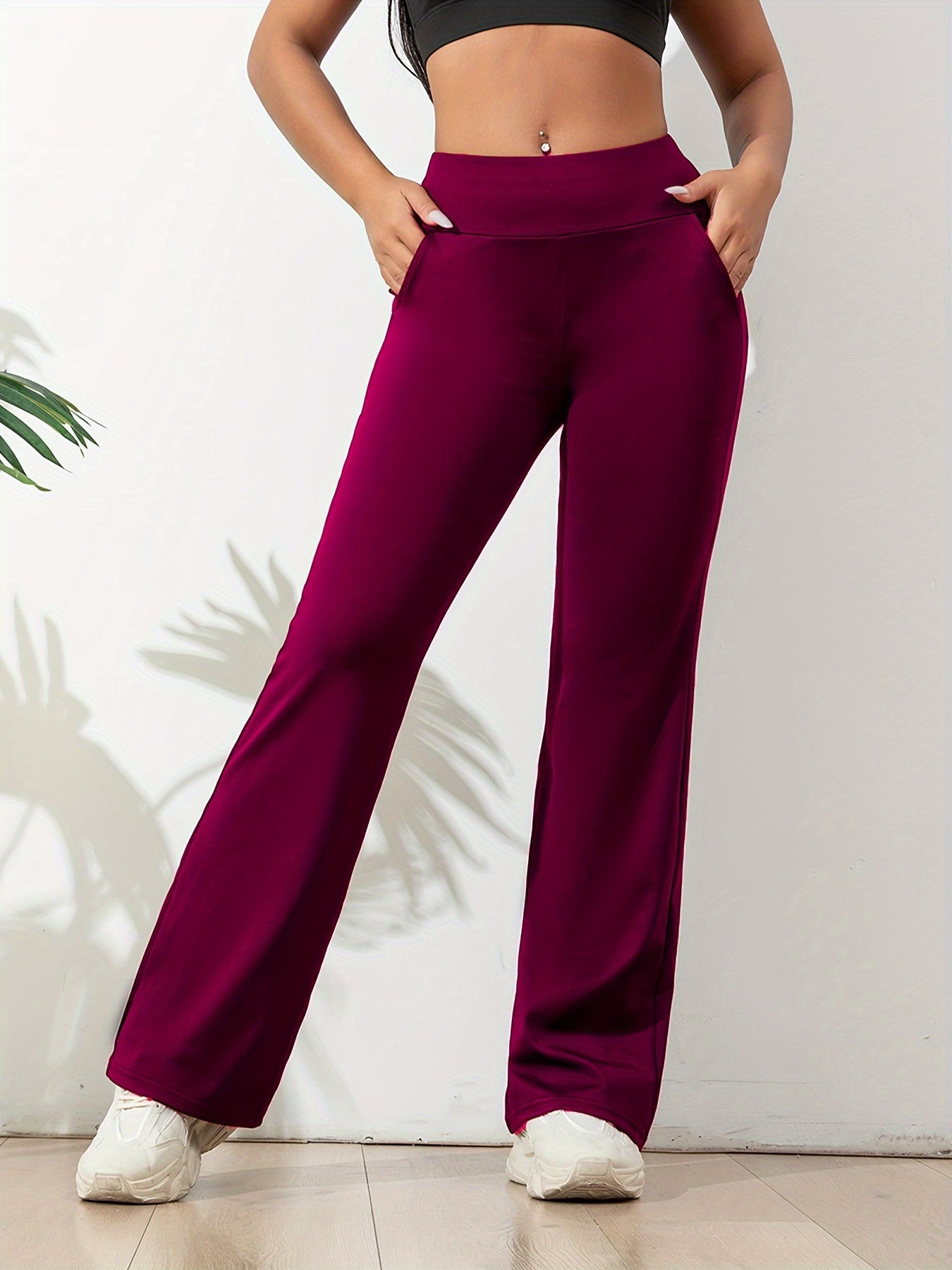 Eveloria Damen Yogahose Bequem Stretch