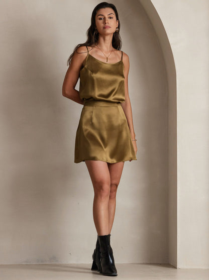 Eveloria Damen Seiden-Camisole Spaghettiträger