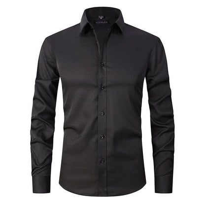 Herren Slim Fit Hemd Bügelfrei Stretch