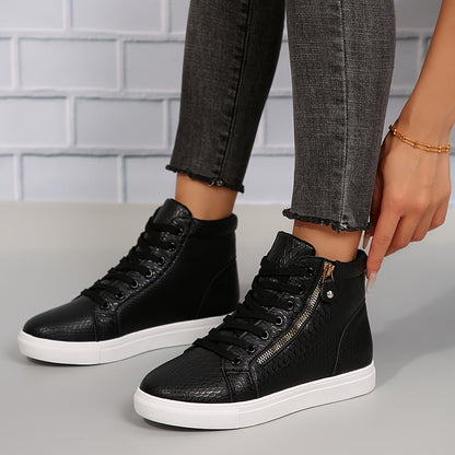 Eveloria Damen Sneakers Lässig Reißverschluss