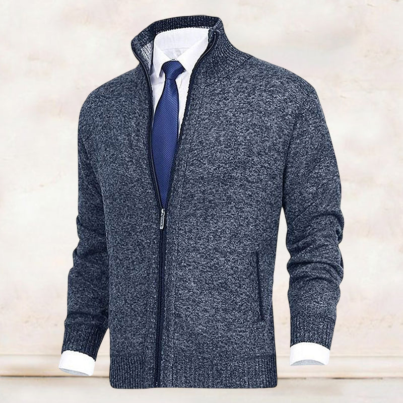 Eveloria Damen Strickjacke Stehkragen Reißverschluss