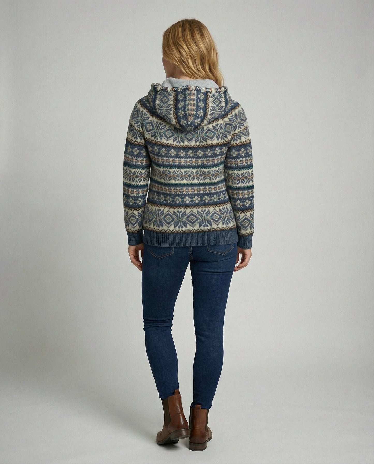 Damen Norweger Pullover Warm