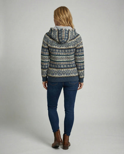 Damen Norweger Pullover Warm