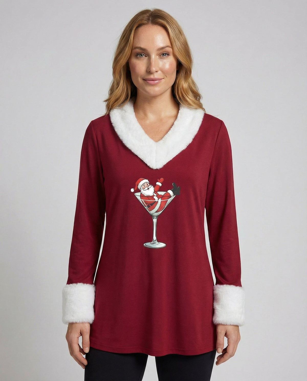 Weihnachtstopf Plüsch Damen - Eveloria