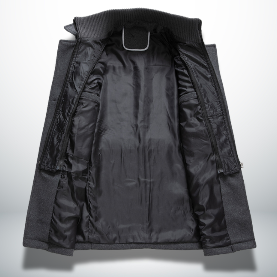 Felix Herren Mantel Smart-Casual Knopfverschluss