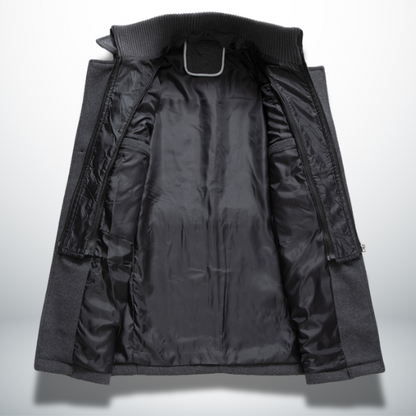 Felix Herren Mantel Smart-Casual Knopfverschluss
