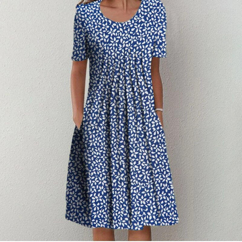 Eveloria Damen Baumwollkleid Elegant
