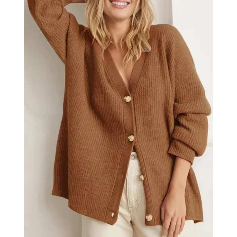Eveloria Damen Cardigan Zopfmuster Fein