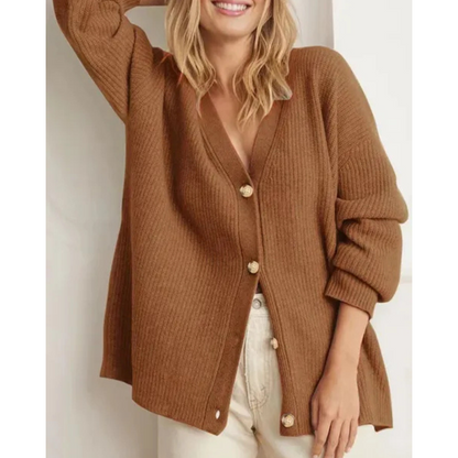 Eveloria Damen Cardigan Zopfmuster Fein