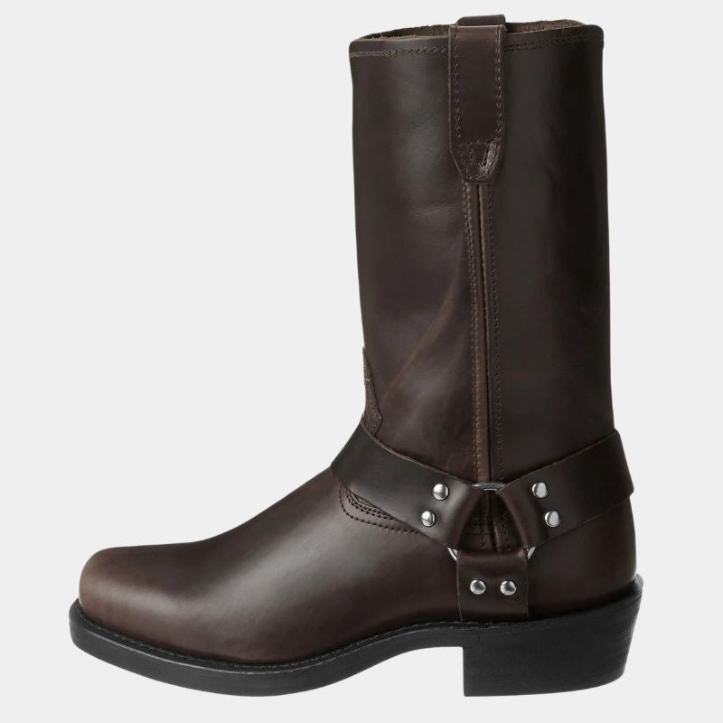 Eveloria Herren Cowboystiefel Robust Leder Braun