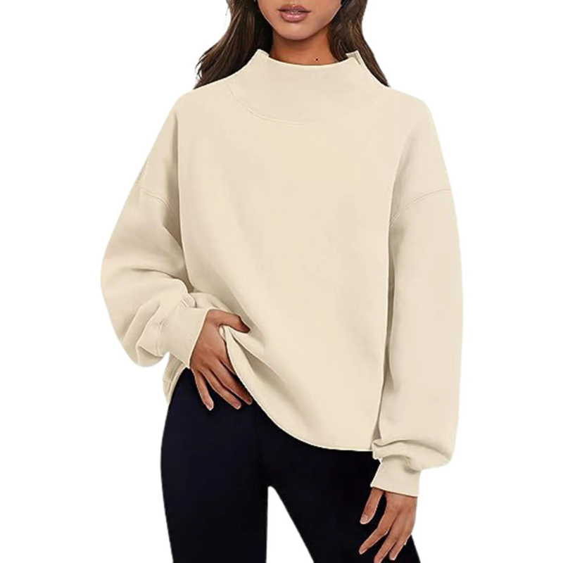 Eveloria Damen Sweatshirt Locker Sitzend Grau