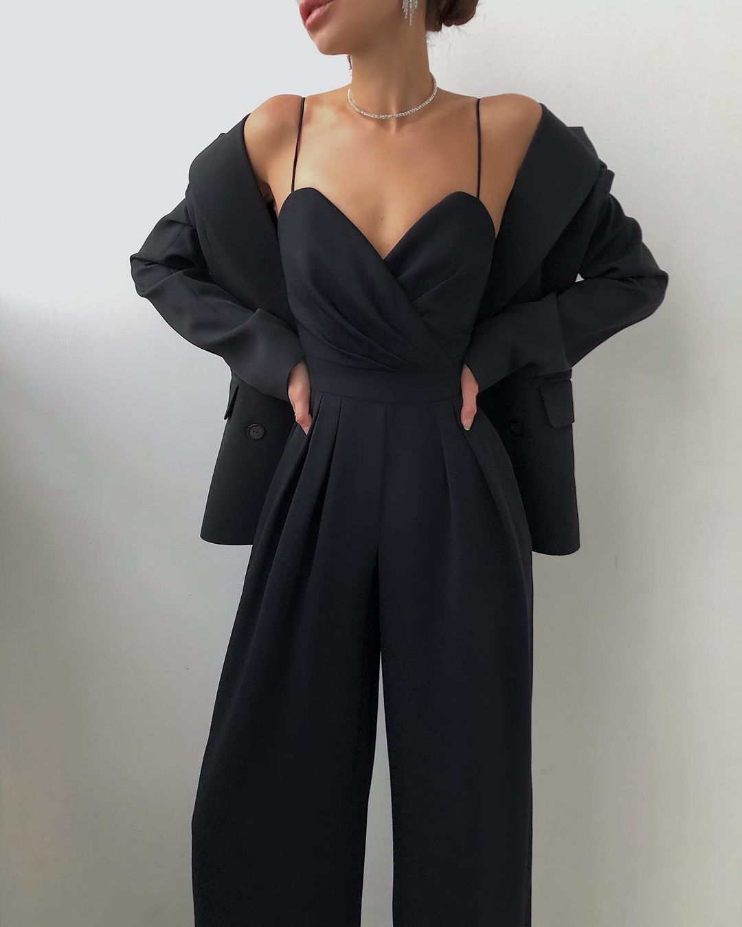 Damen Eleganter Jumpsuit Spaghettibänder