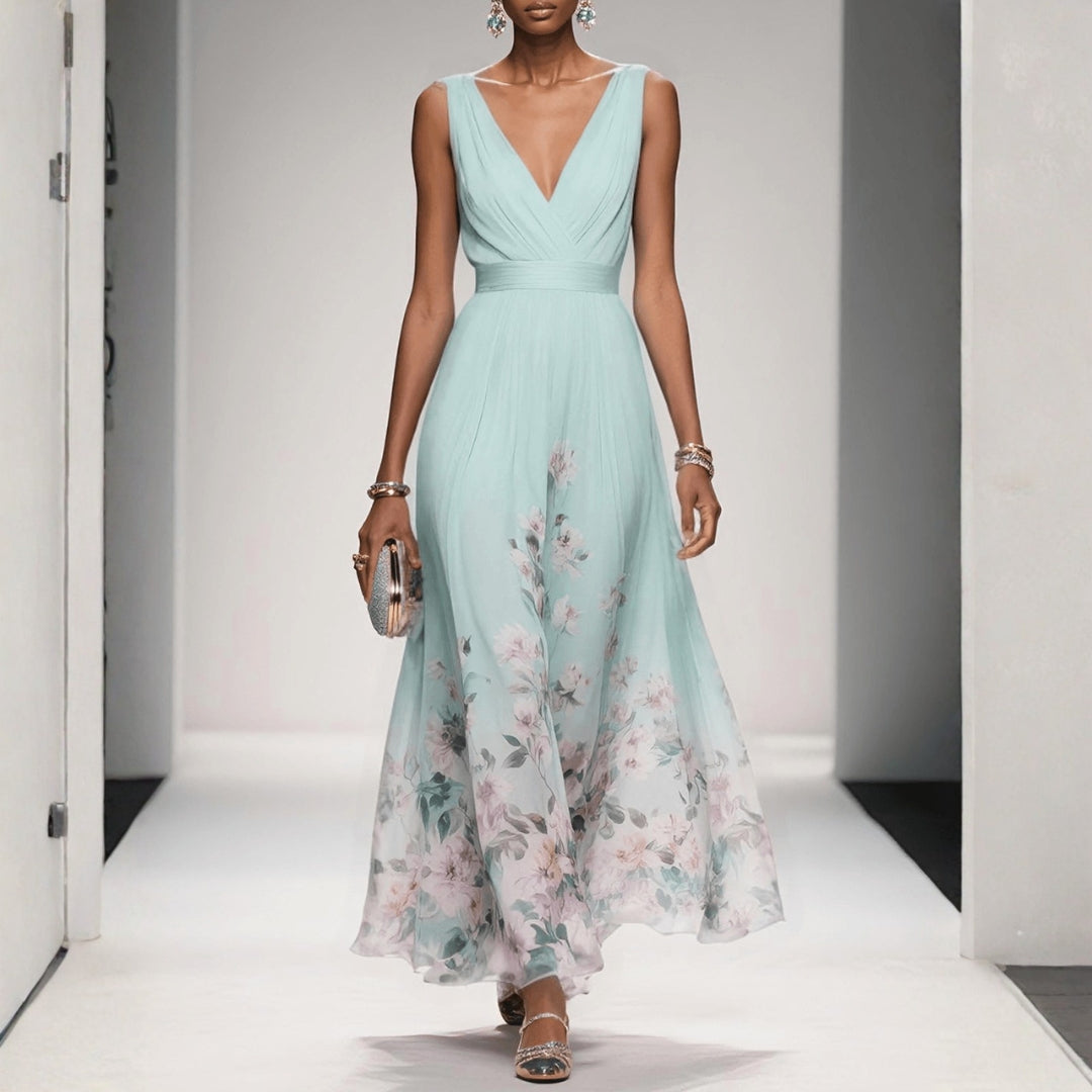 Damen Blumenmuster Kleid Hochzeitsgäste