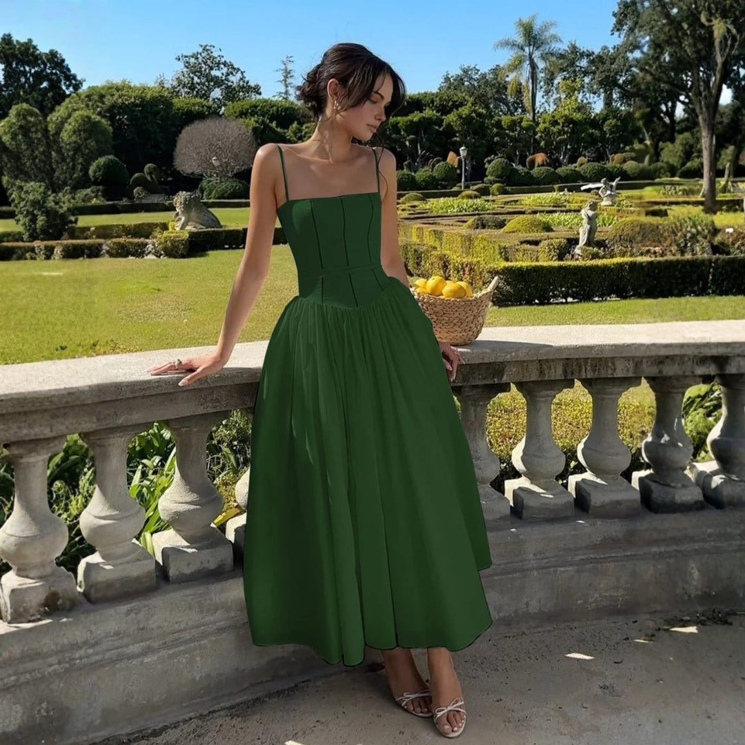 Damen Elegantes Hochzeitsgast Korsett Midikleid