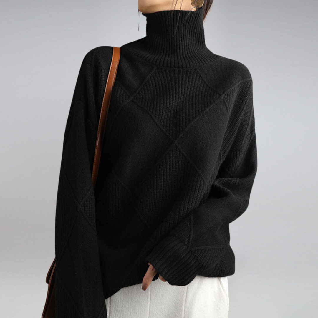 Damen Winter Rollkragenpullover