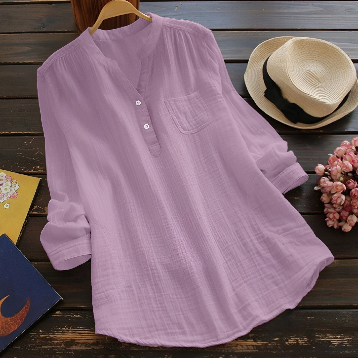Damen Bluse Lockere Alltagsbluse Zeitlos
