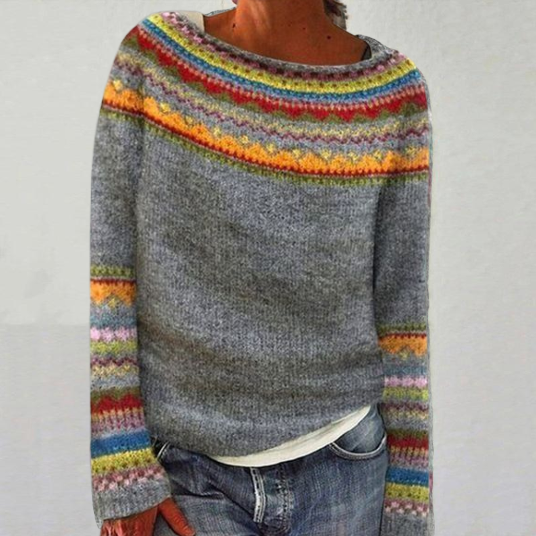 Damen Grobstrick Pullover Kurz