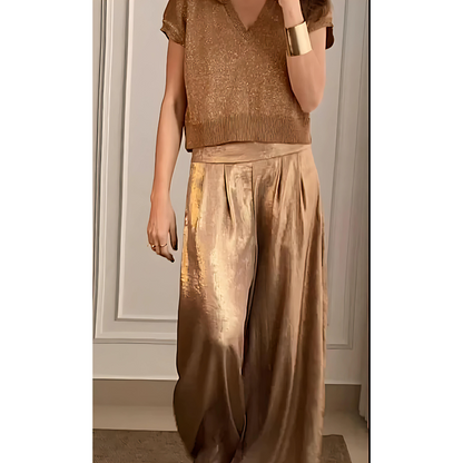 Eveloria Damenhohe Bundhose Elegant