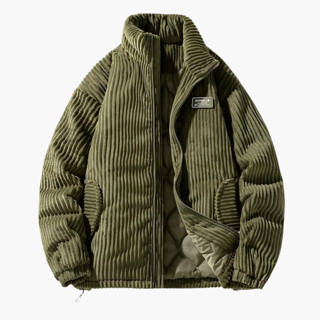 Eveloria Herren Cordjacke Stilvoll Braun