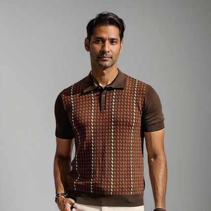 Herren Klassisches Polo-Shirt Baumwolle Weiß
