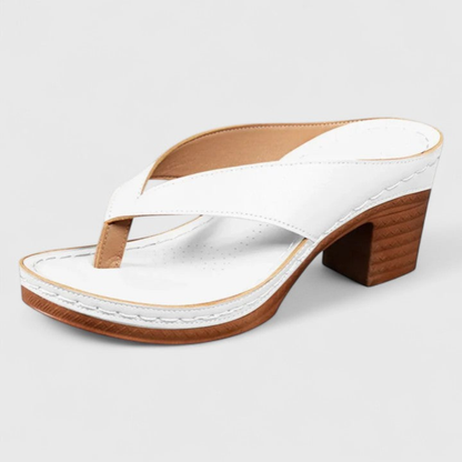 Damen Chunky Heel Zehentrenner Sandalen