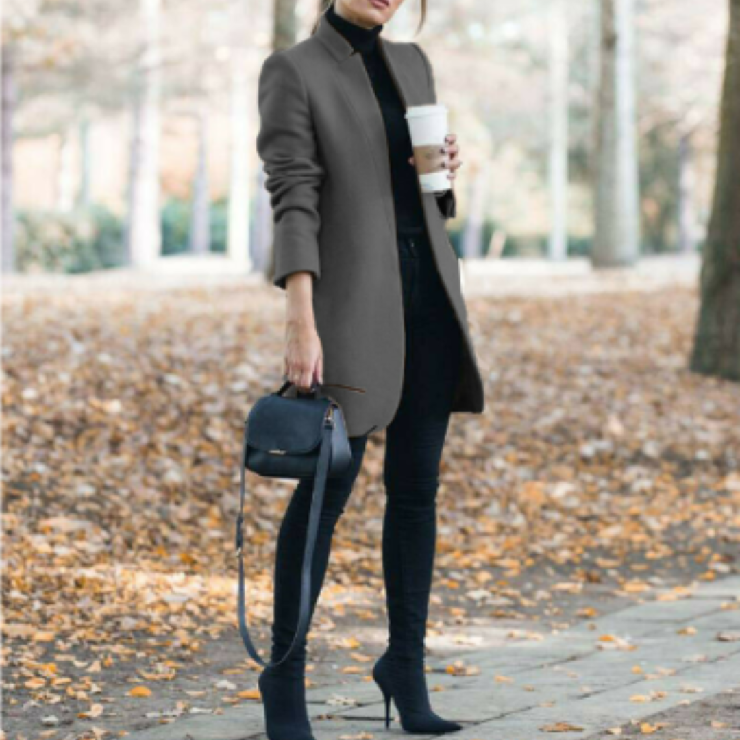 Damen Stehkragen Wintermantel Zeitloses Design