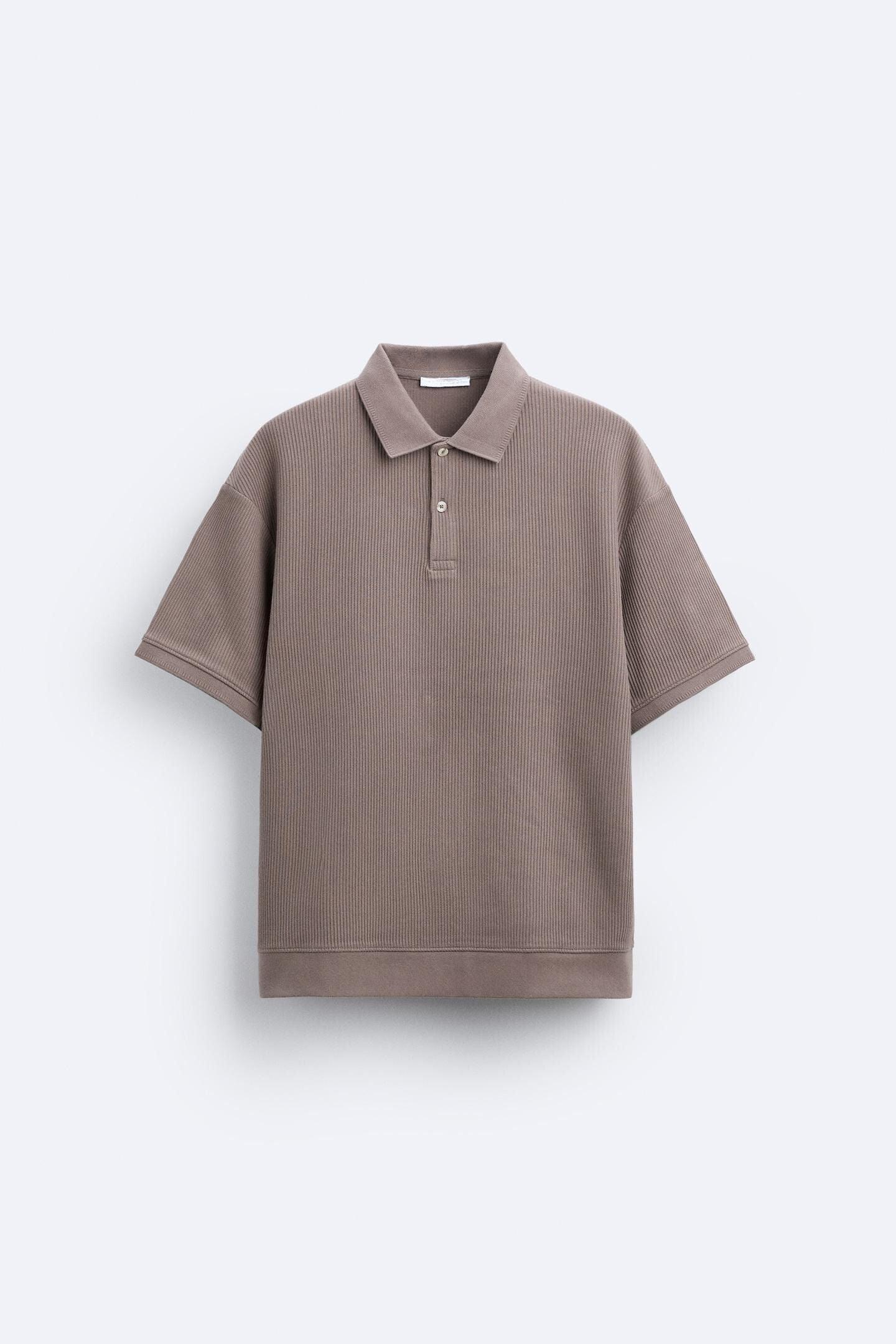 Herren Poloshirt Kurzärmelig Cremeweiß Baumwolle