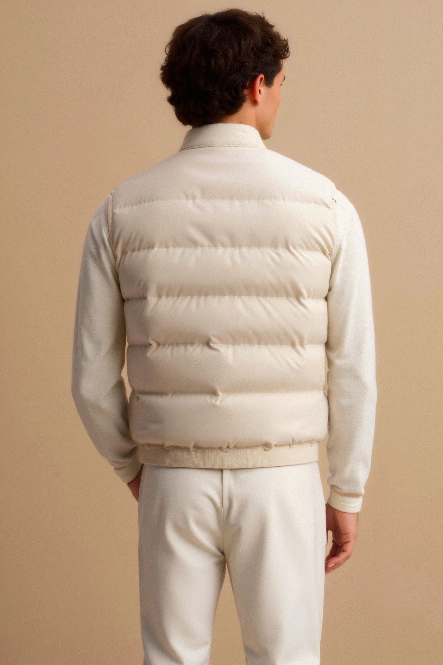 Leichte Damen Steppweste Minimalistisch Wärme Beige