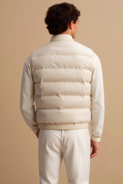 Leichte Damen Steppweste Minimalistisch Wärme Beige