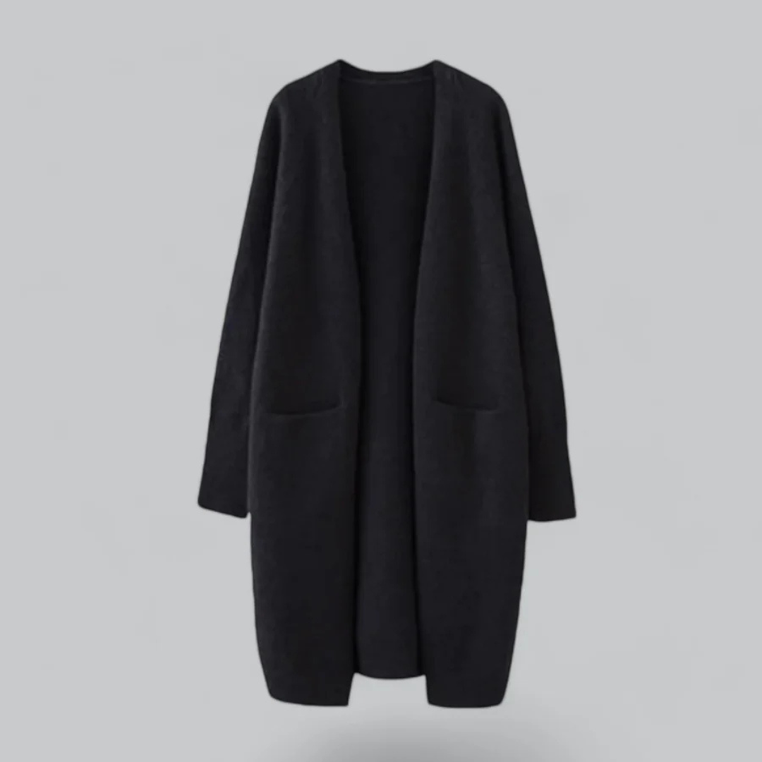 Damen Warme Strickjacke Offene Front - Eveloria