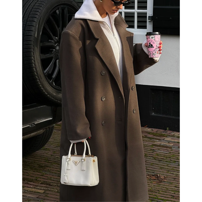 Damen Wollmantel Oversize Winter
