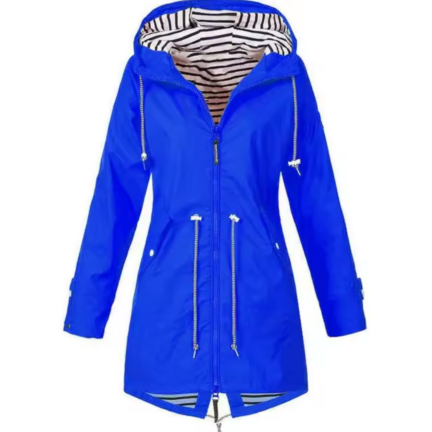 Wasserdichte Regenjacke Damen Poncho Regenmantel mit Kapuze und