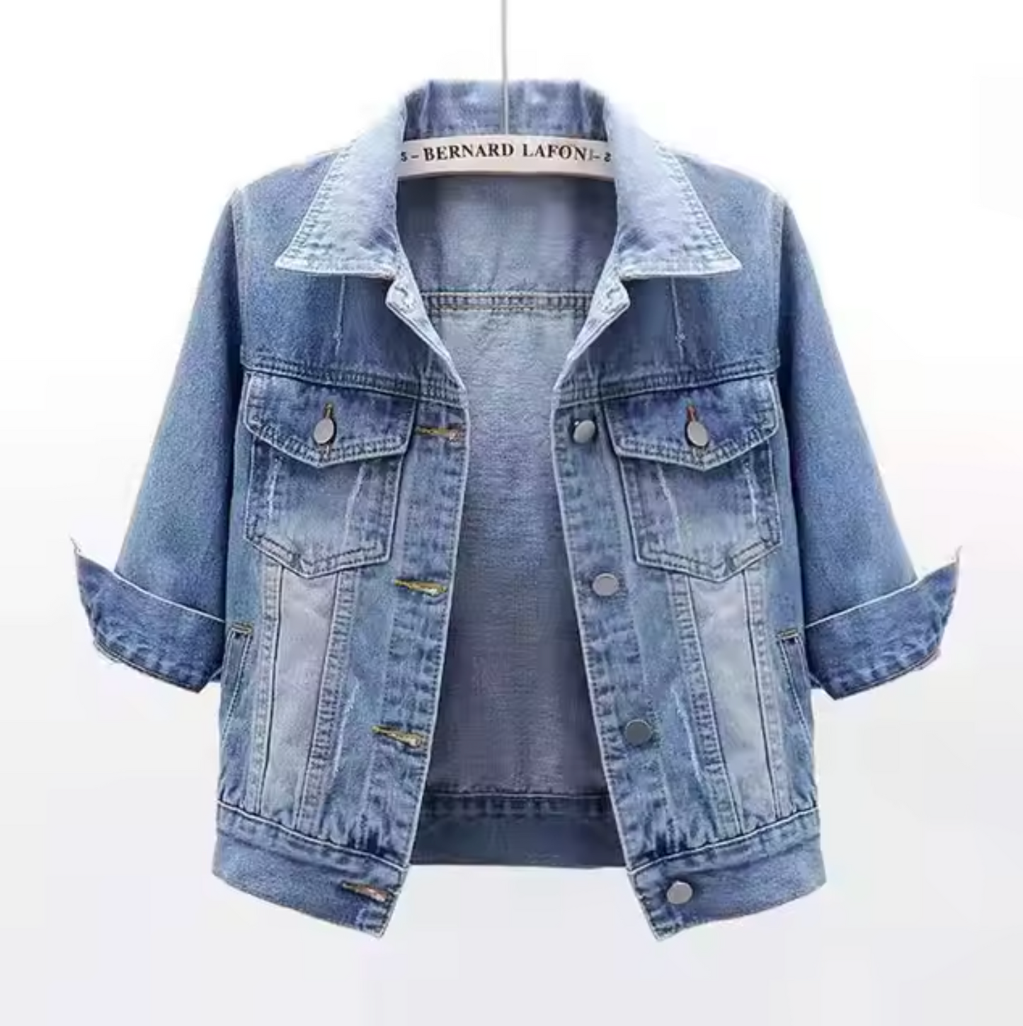 Eveloria Damen Jeansjacke Bunt