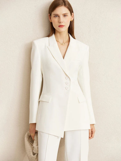Damen Blazer Set High Waist Hose schmal Slim Fit - Eveloria
