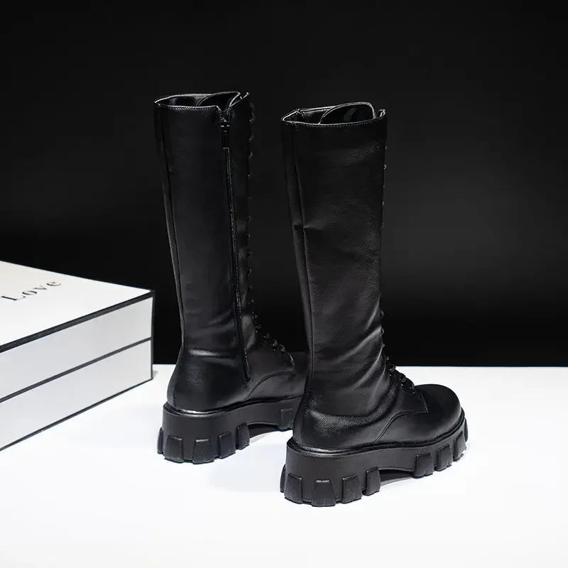 Eveloria Damen Kniehohe Stiefel mit Absatz Lässig
