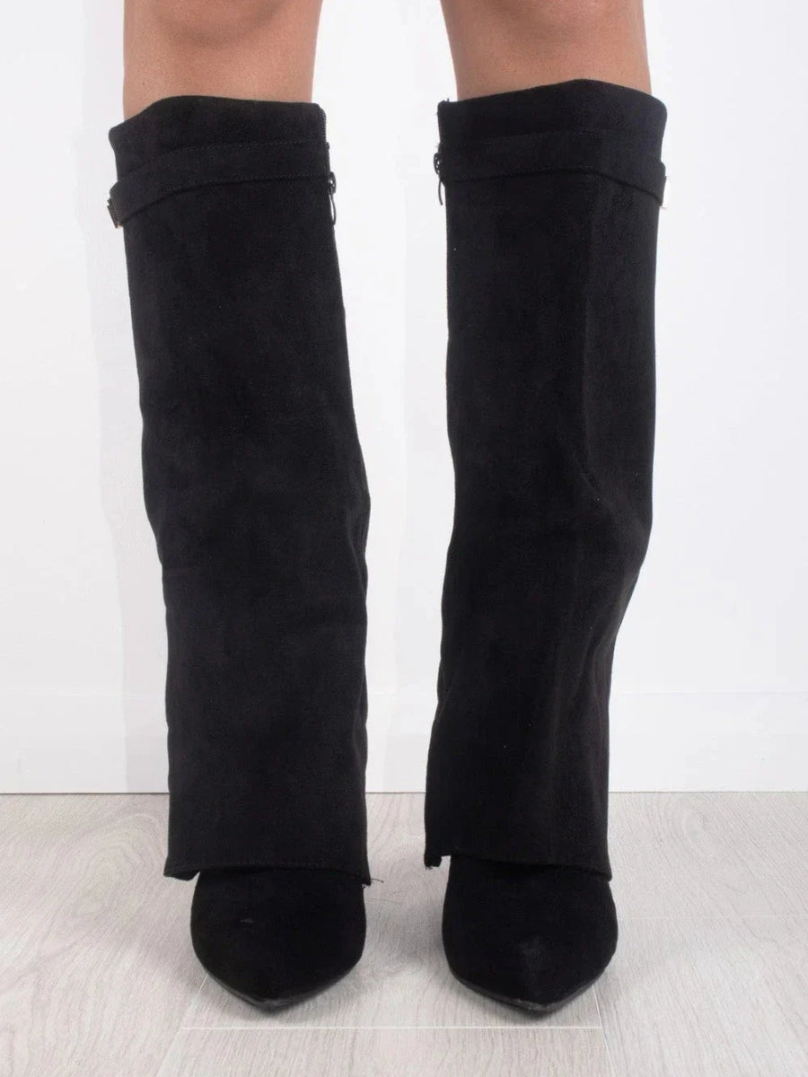 Evy Damenstiefel Suede Goldfarben Elegant
