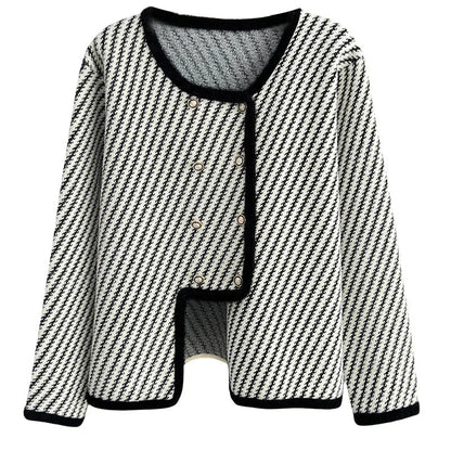 Damen Bouclé-Jacke Elegantes Design Beige