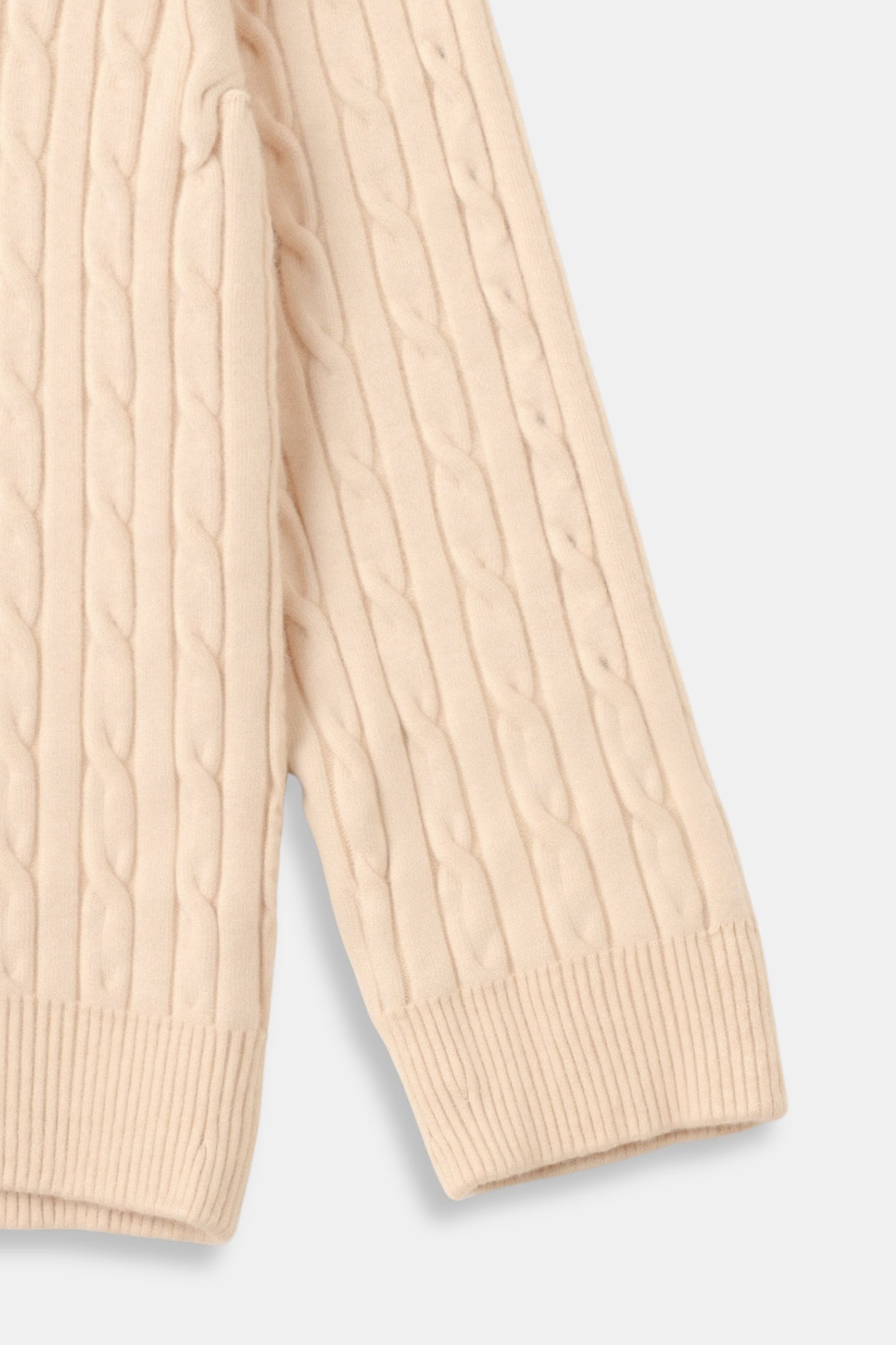 Eleganter Damen Zopfstrick Pullover Mit Reißverschluss