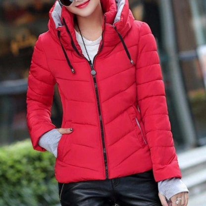 Eveloria Damen Steppjacke Daunenfüllung Kapuze