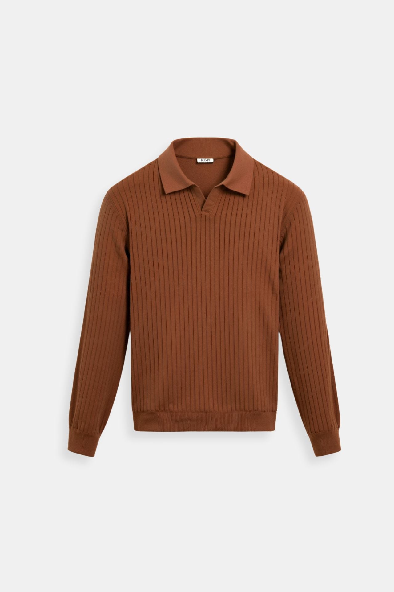 Herren Poloshirt Strick Elegantes Design Weiß