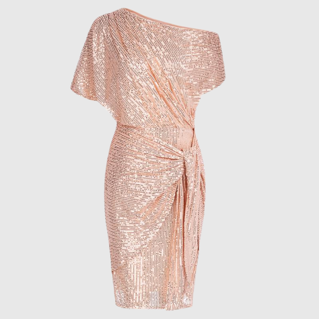 Damen Paillettenkleid Elegantes Bodycon Kleid Glitzer